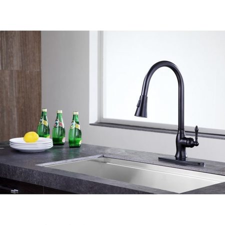 Anzzi Rodeo Pull-Out Sprayer Kitchen Faucet in Oil Rubbed Bronze KF-AZ214ORB